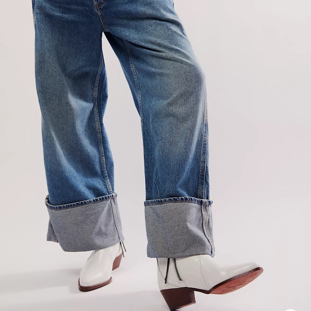 🌸FREE PEOPLE🌸 New Frontier Western Boot In White Size: 39